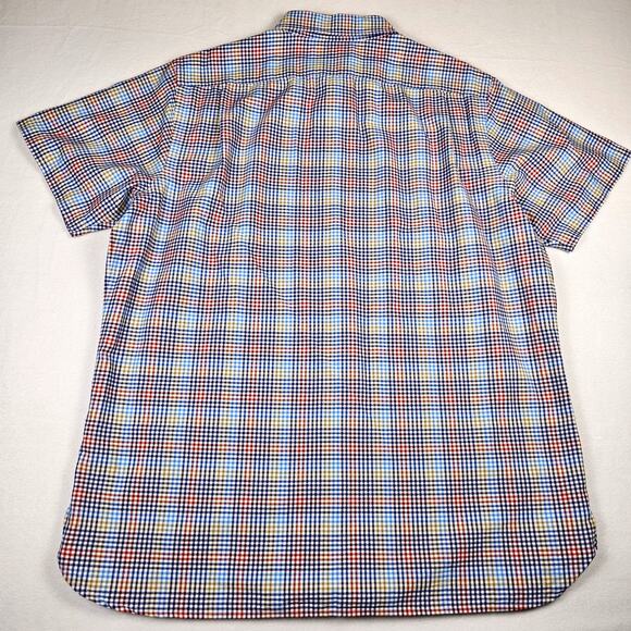 Cremieux Supima Cotton Button Down Mens XL Short Sleeve Plaid Check Breathable - Picture 11 of 12